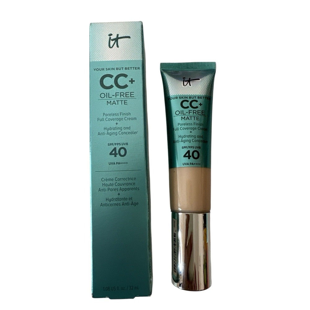 IT Cosmetics‎ FAIR CC+ Oil Free Matte Full Cover Cream SPF 40 1.08 oz New